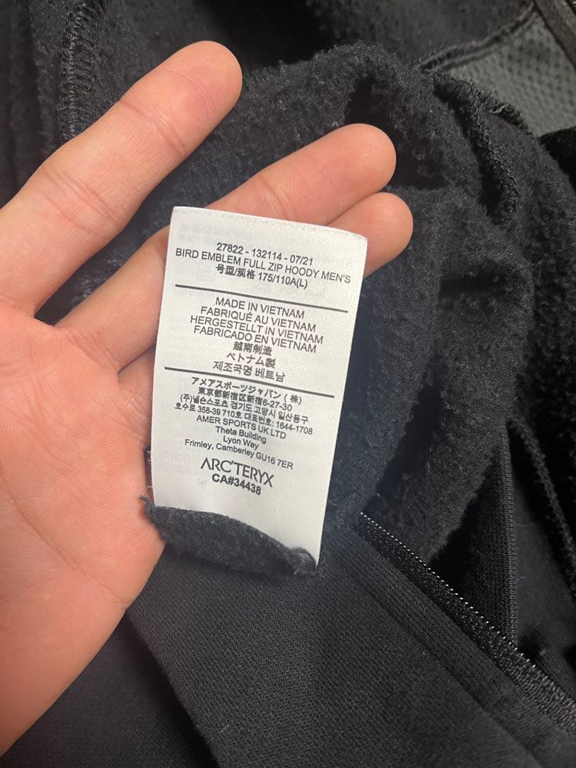 ARC’TERYX /BIRD EMBLEM FULL ZIP HOODY