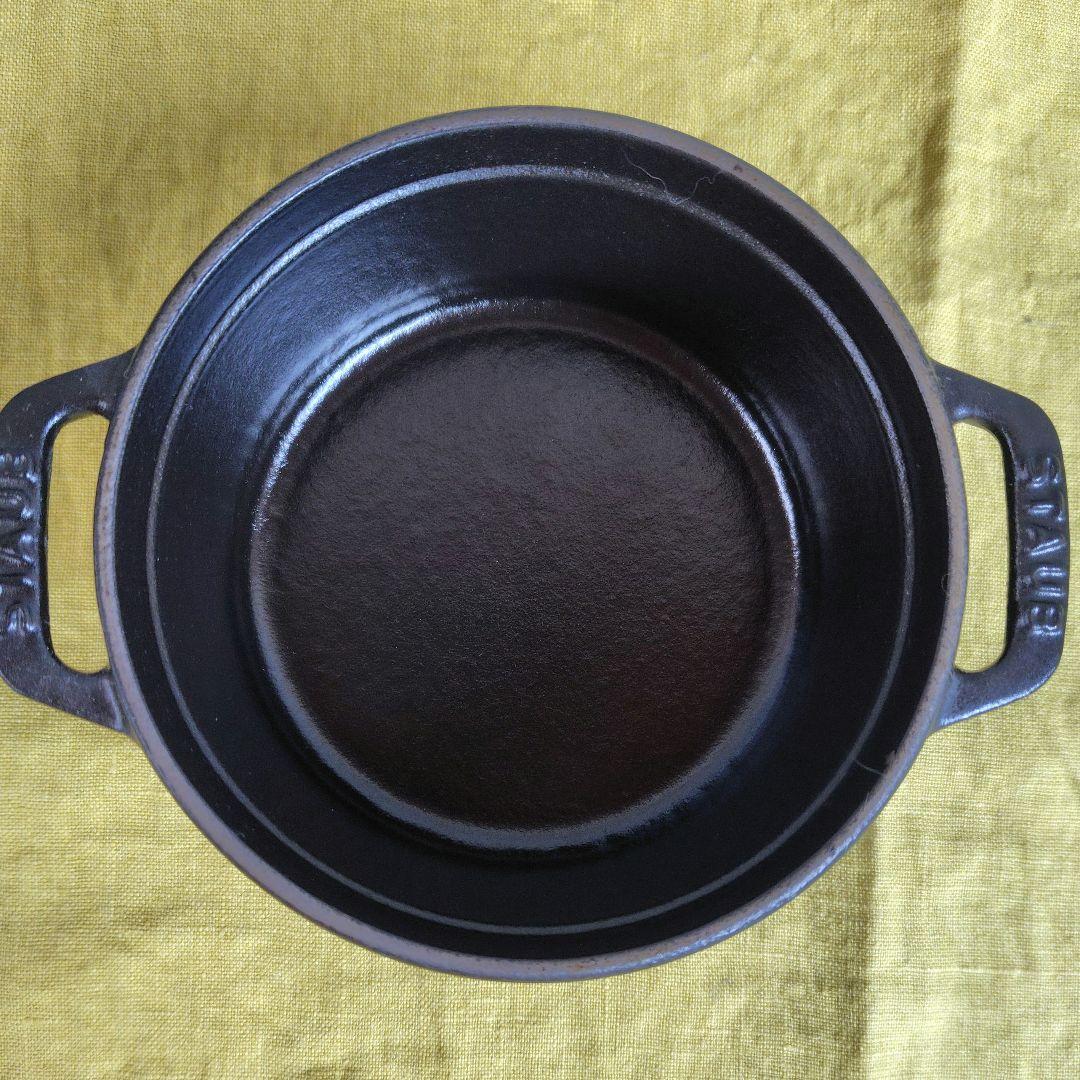 ストウブ STAUB ピコ ココット ラウンド 12cm ブラック 2個セット