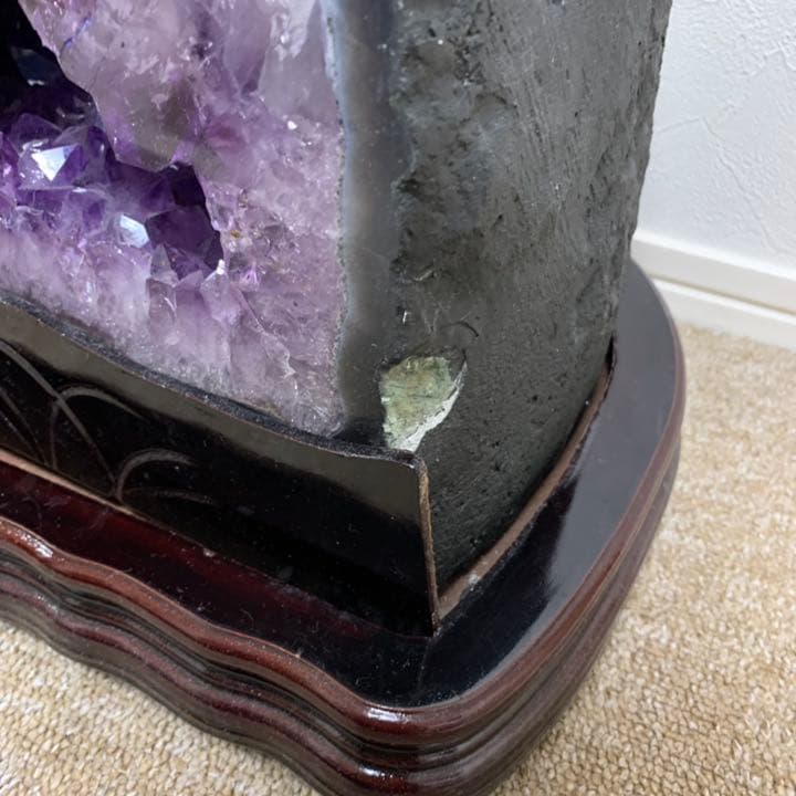 濃い紫が綺麗過ぎる⭐️珍しい1の形をしたアメジスト タワー ドーム 台付