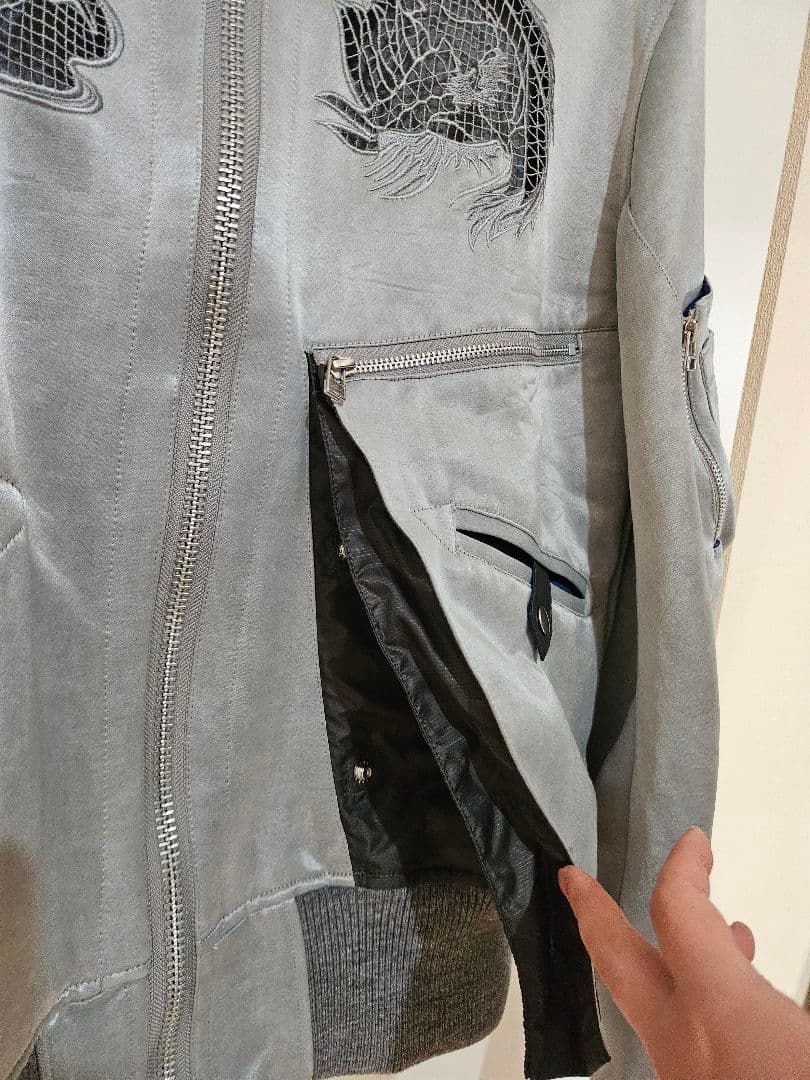 定価10万 希少 サンプル品 23AW Tamme タム 刺繍ブルゾン