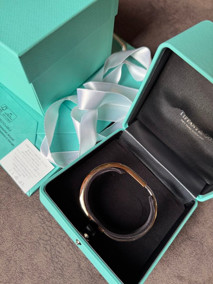 Tiffany & Co. ピンクゴールド　ホワイトゴールド　バングルロックXL