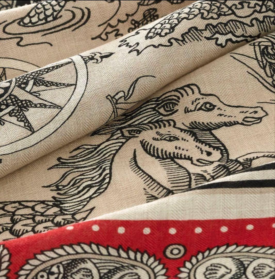 エルメス HERMES カシミヤ140 カレジェアン 船乗りのタトゥー