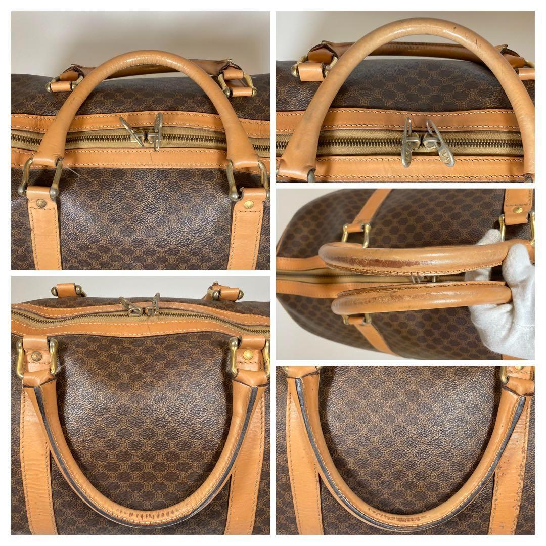 CELINE セリーヌ ボストンバッグ 旅行用 マカダム ブラウン レディース