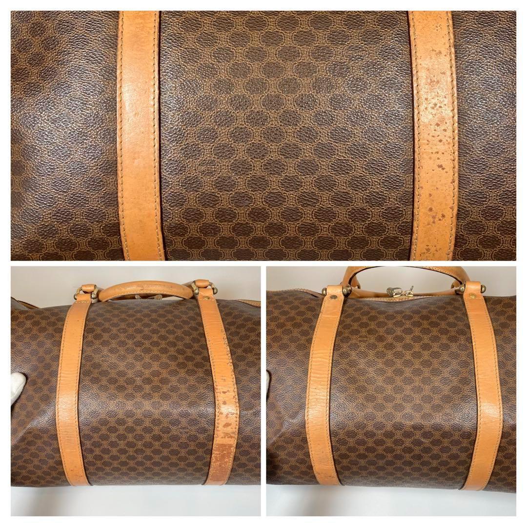CELINE セリーヌ ボストンバッグ 旅行用 マカダム ブラウン レディース