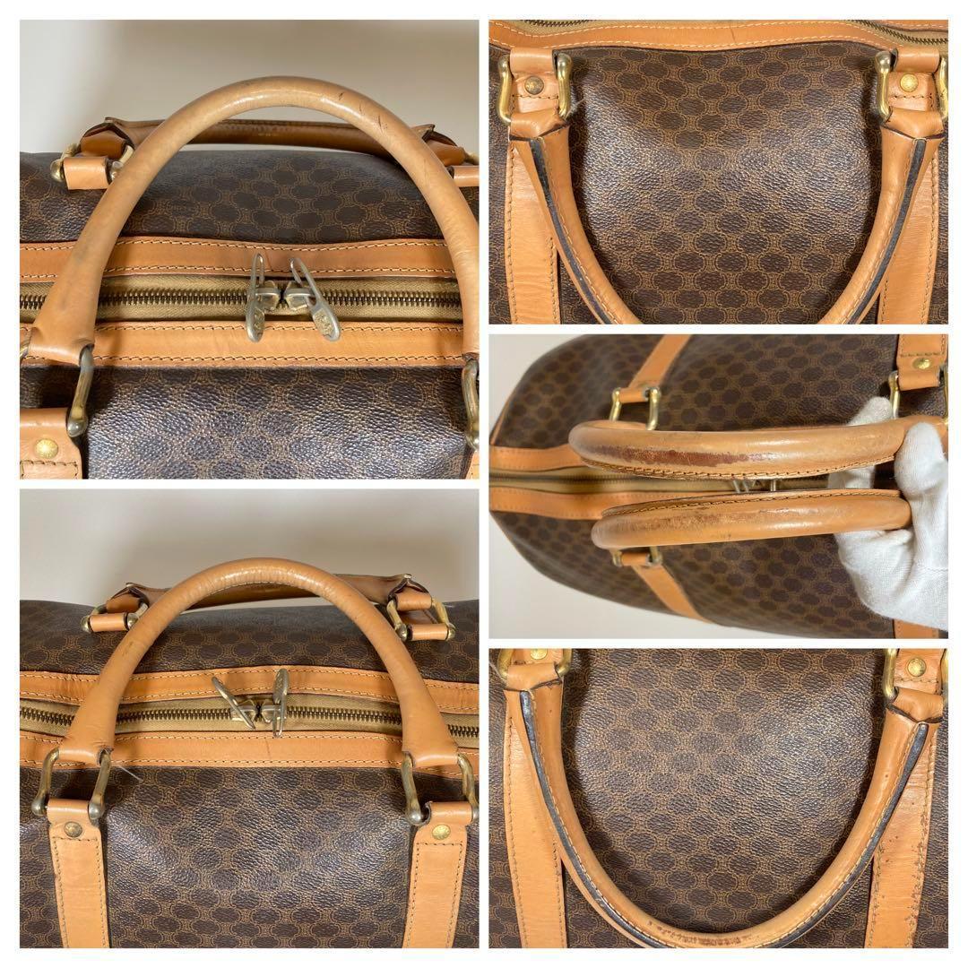CELINE セリーヌ ボストンバッグ 旅行用 マカダム ブラウン レディース