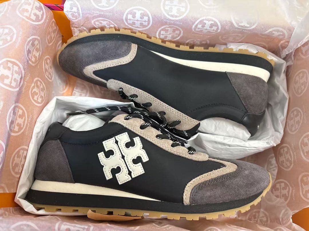 TORY BURCH スニーカー 24.5cm グレー/ブラック