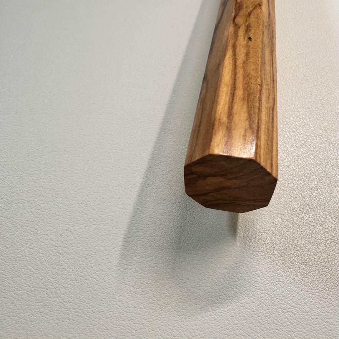180mm出刃包丁 鏡面　天然木八角柄 全鋼 和包丁