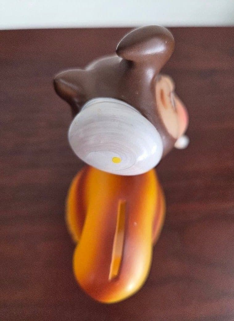 昭和レトロソフビ、サンヨークレジットリス、ソフビ貯金箱