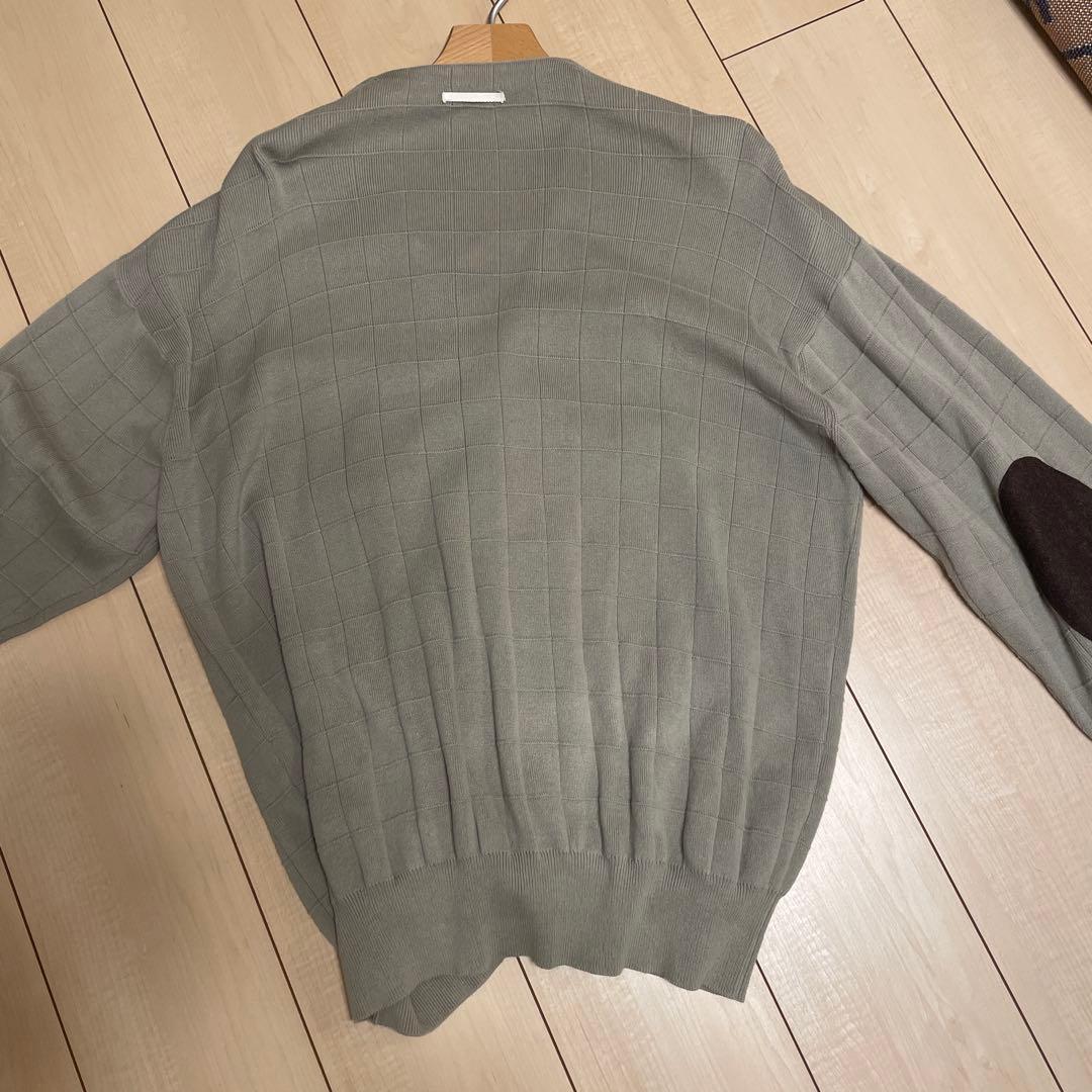 グレー チェック柄 カーディガン Lサイズ