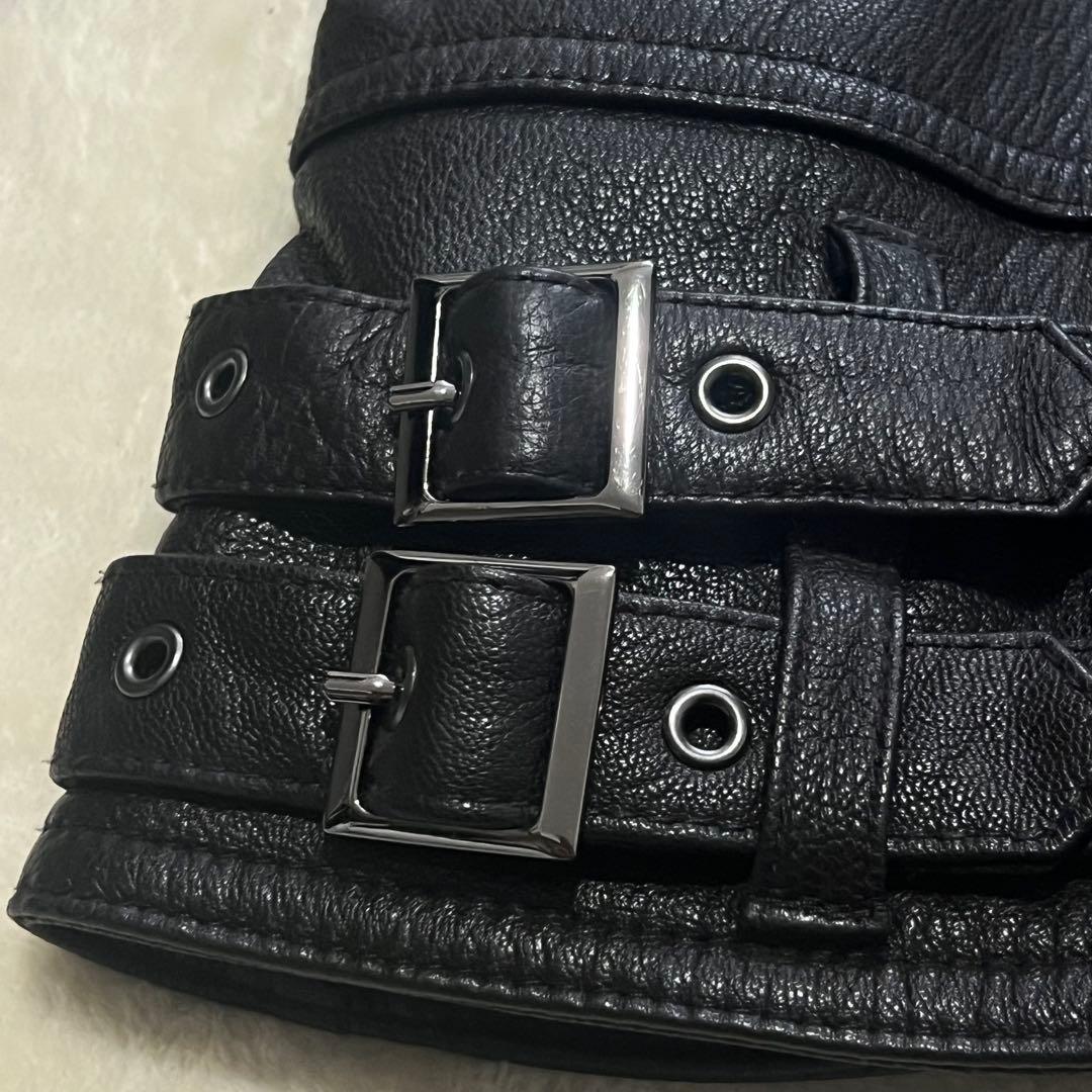 美品 Haruf ハルフ 羊革 レザージャケット ダブルジップ ダークブラウン