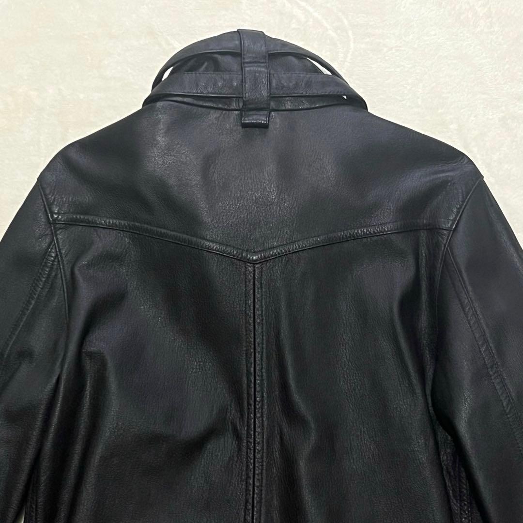 美品 Haruf ハルフ 羊革 レザージャケット ダブルジップ ダークブラウン