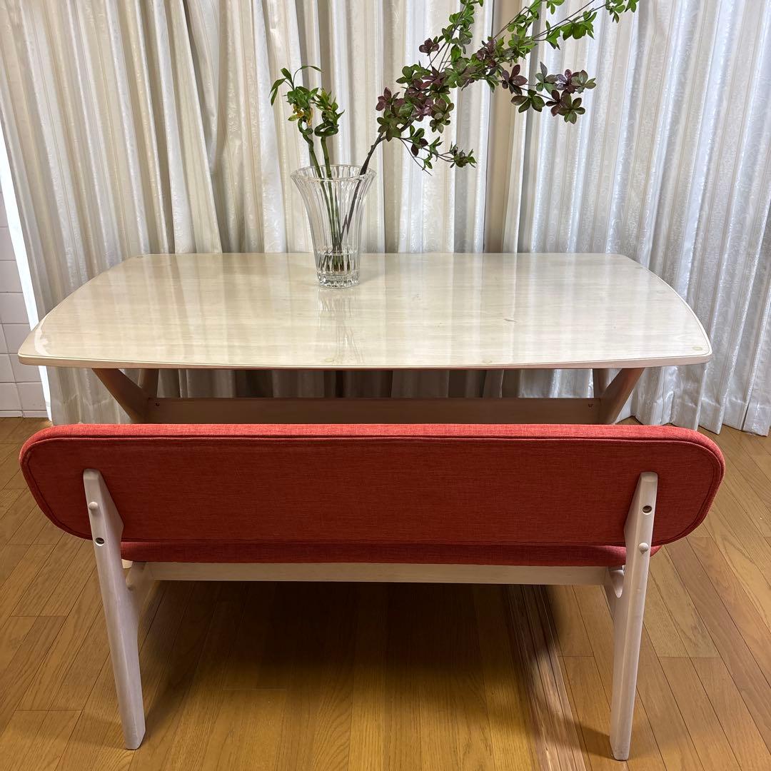 【赤辛さん専用】ニトリ ダイニングテーブルFPマット付き・チェア(2点セット)