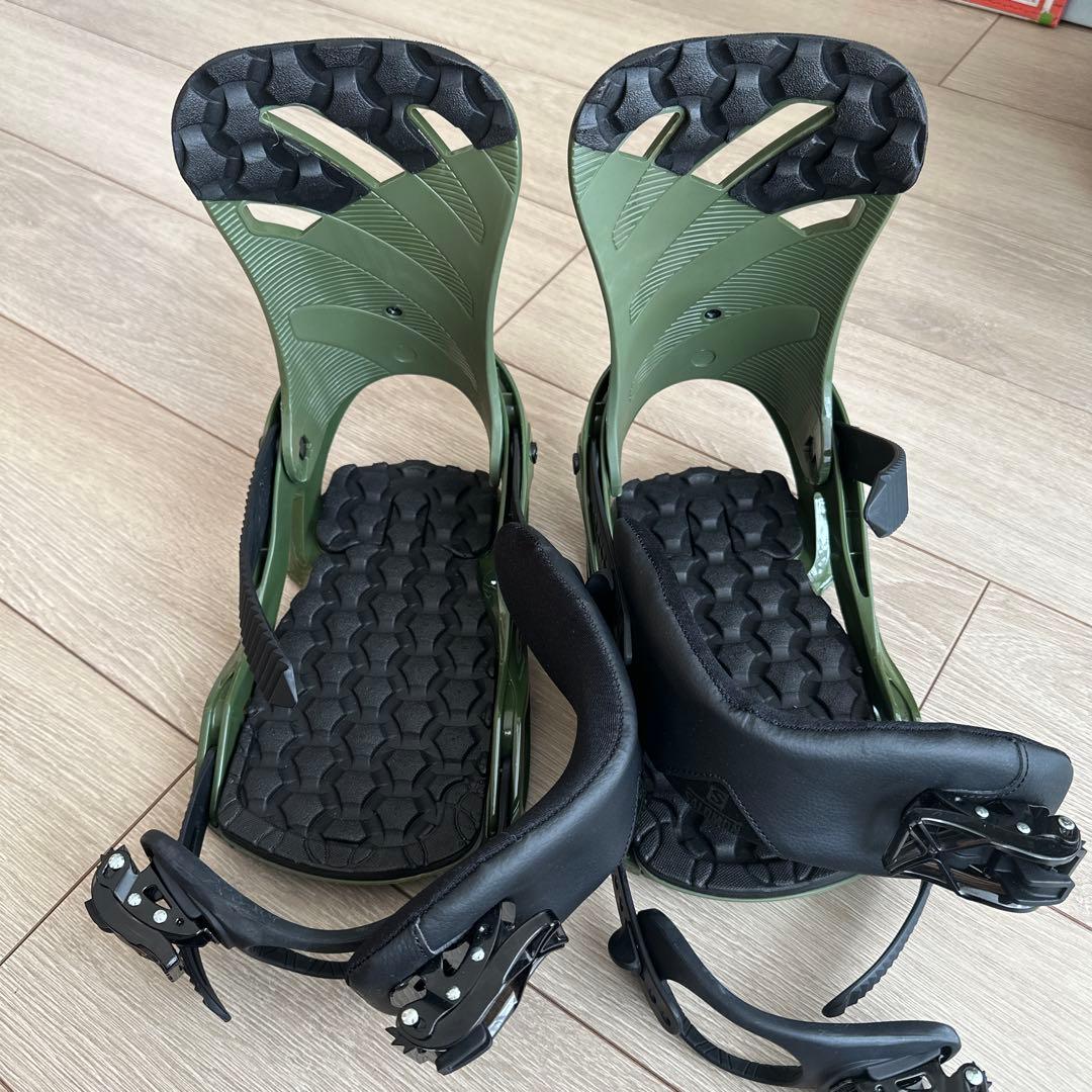 Salomon rhythmスノーボードビンディング オリーブグリーン
