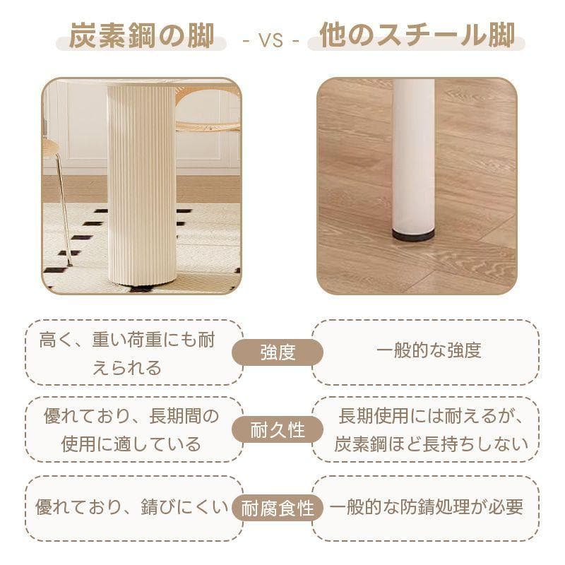 幅120/ホワイト テーブル単品 セラミック 艶消し かわいい 北欧 モダン