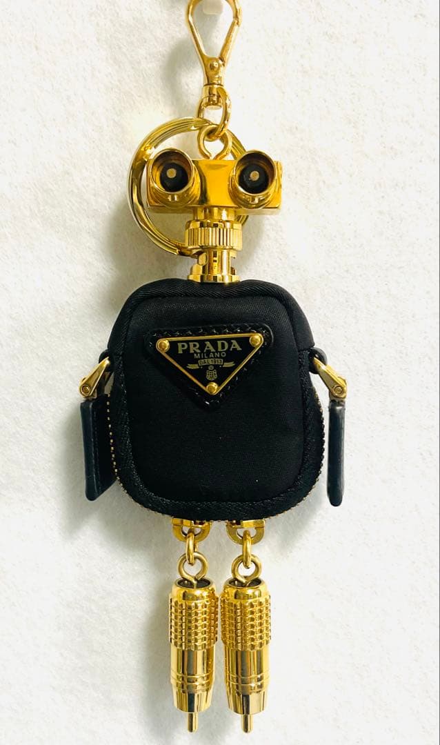 PRADA ロボット　チャーム　キーホルダー ブラック