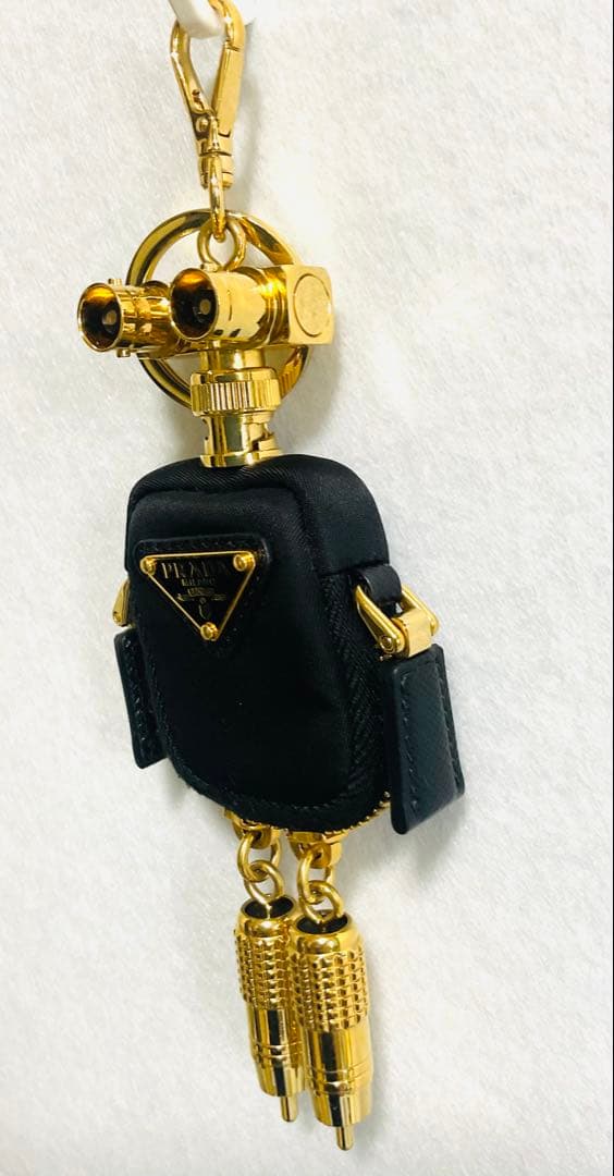 PRADA ロボット　チャーム　キーホルダー ブラック