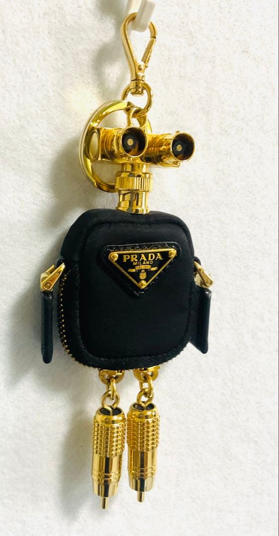 PRADA ロボット　チャーム　キーホルダー ブラック
