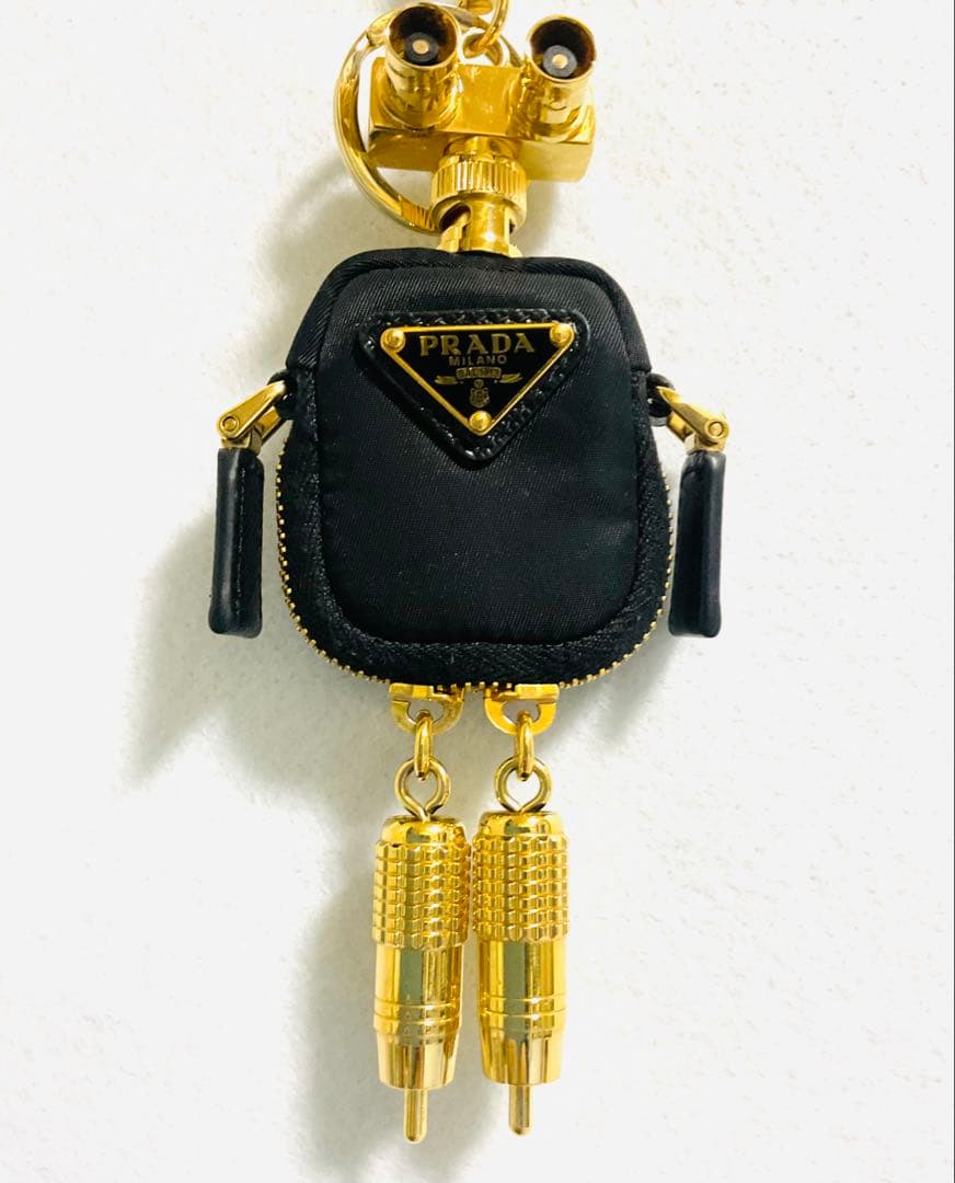 PRADA ロボット　チャーム　キーホルダー ブラック