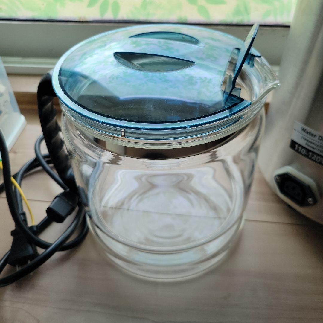 ✨お米✨ポット型蒸留水器 ステンレススチール製 ガラス容器付き&有機石灰