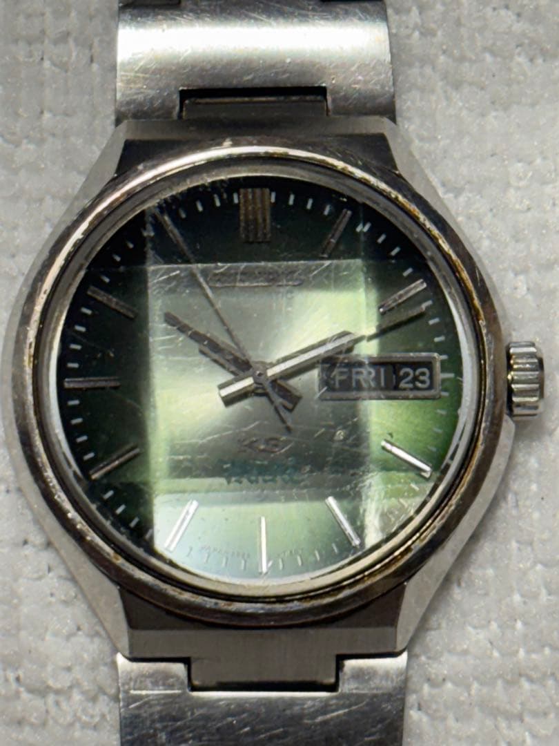 SEIKO バナック　アナログ時計 グリーン ジャンク
