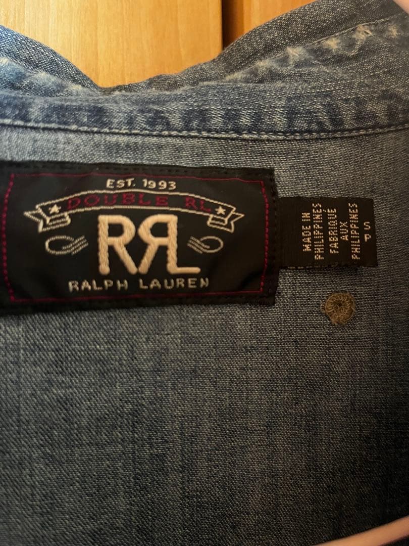 RRL ダブルアールエル デニムシャツ S ヴィンテージ加工 ラルフローレン