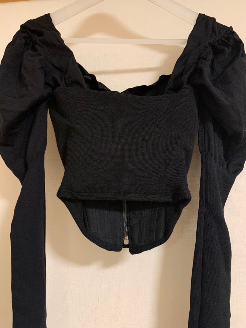 Vivienne Westwood ブラックパフスリーブベアトップ