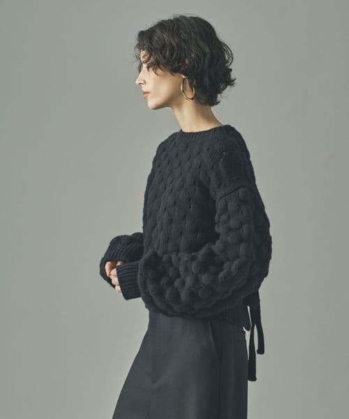 25AW ポコポコバックリボンニットプルオーバー