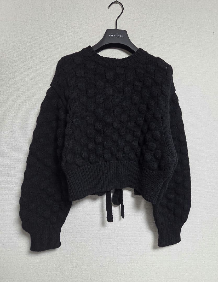 25AW ポコポコバックリボンニットプルオーバー