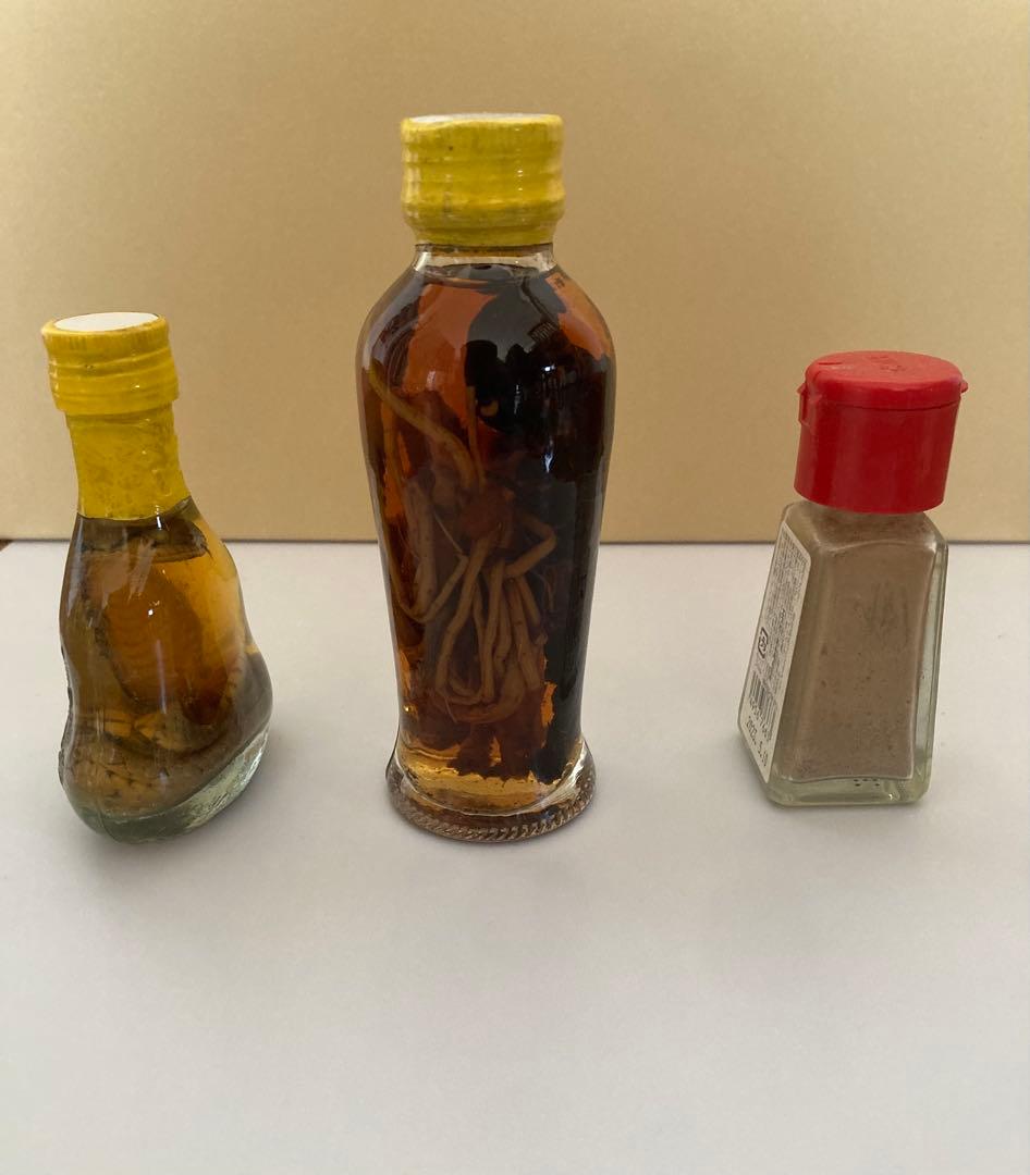 蛇とサソリの瓶入りの置き物