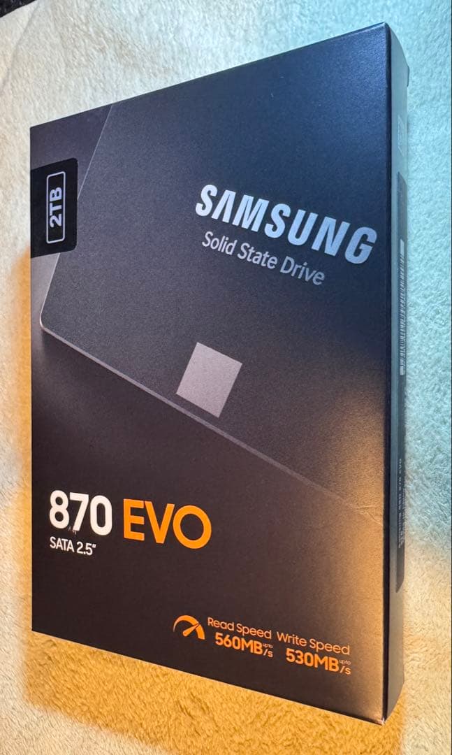 Samsung 870 EVO 2TB SSD 総書込量2898GB