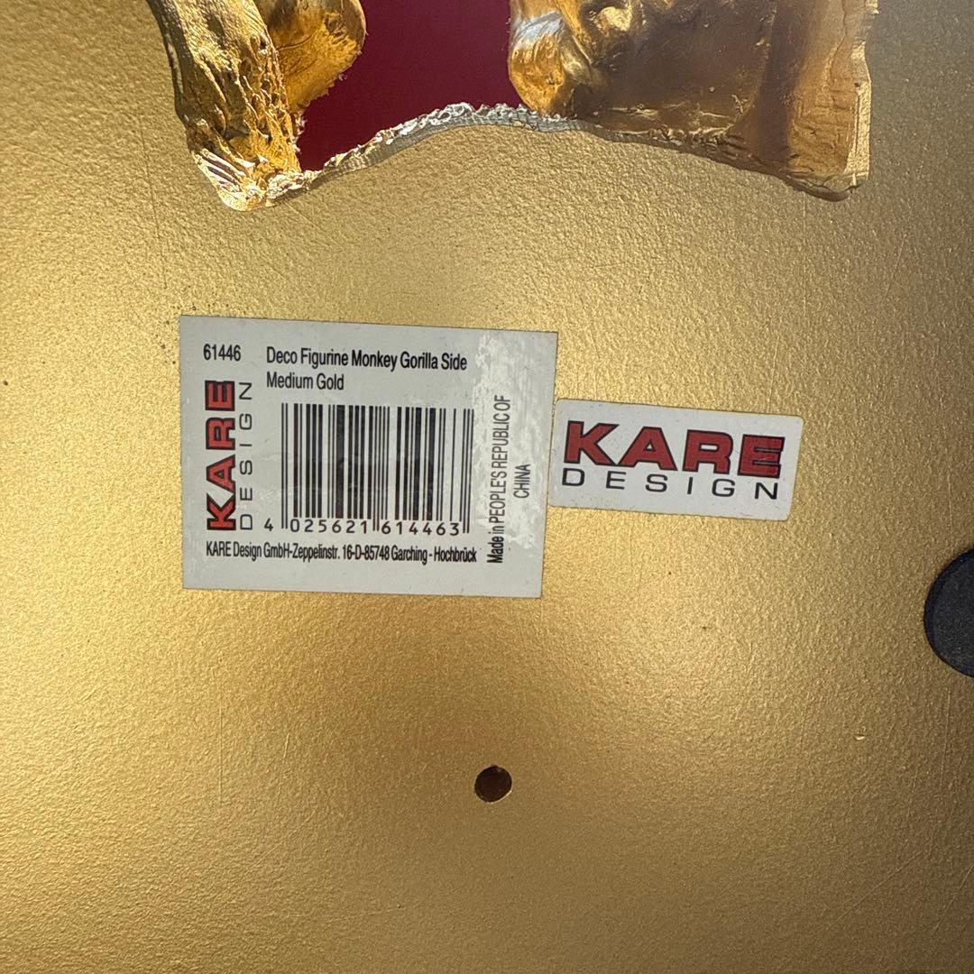 KARE モンキー ゴリラ オブジェ フィギュア ゴールド アート 金運 入手困