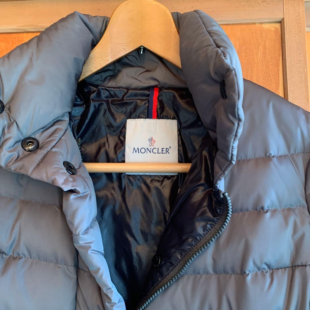 MONCLER グレー ダウンジャケット ロング丈