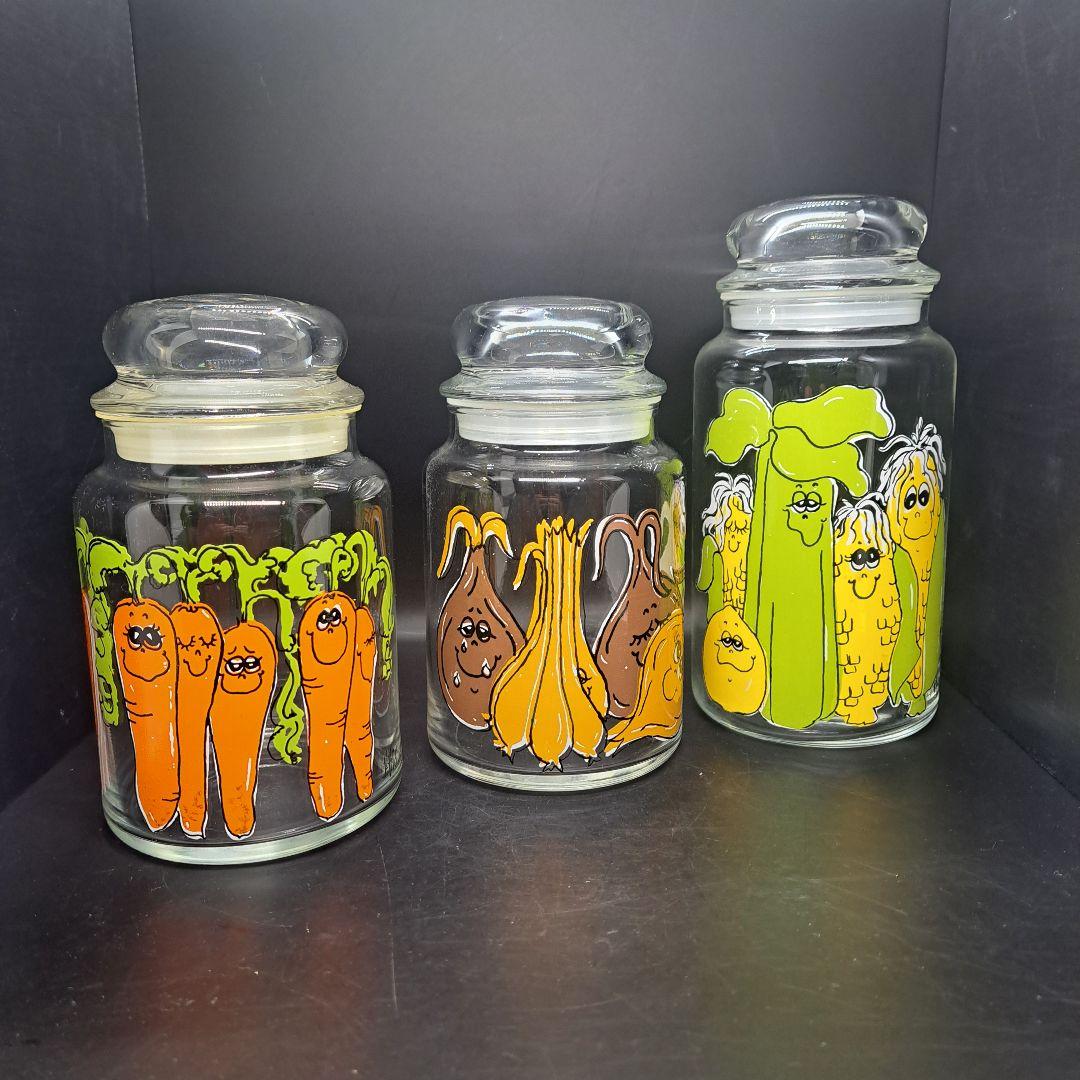 アンカーホッキング　ガラス　ヒルディー　キャニスター　ジャー　ヴィンテージ