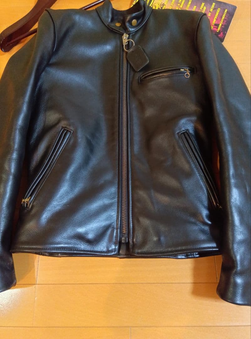 こ*吉様 超美品VANSON TYPE Bシングルライダース34黒ブラック付属品