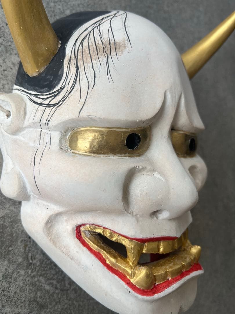 能面（般若）木彫