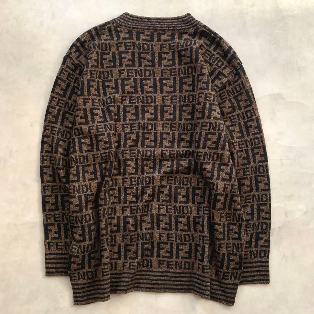 kan様 FENDI Mare 総柄 ズッカ モックネック ニット セーター