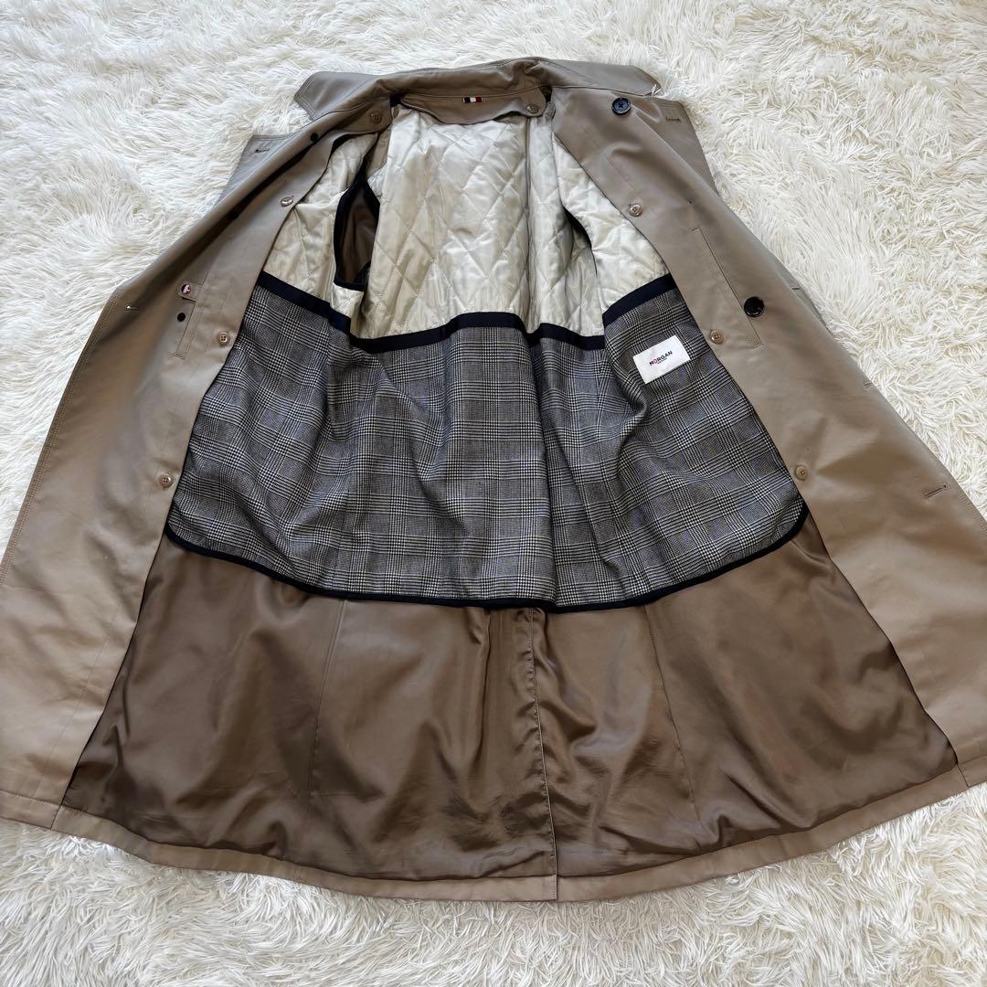 MORGAN HOMME✨未使用級　2way ライナー付トレンチコート　千鳥柄