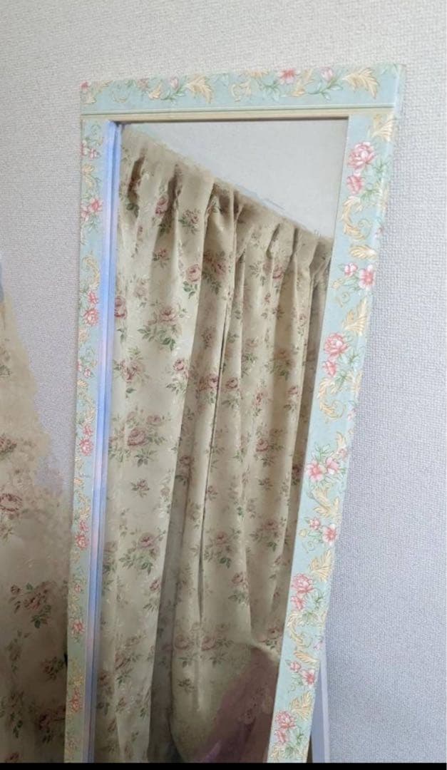 ロココ調　スタンドミラー　立てかけタイプ　姿見