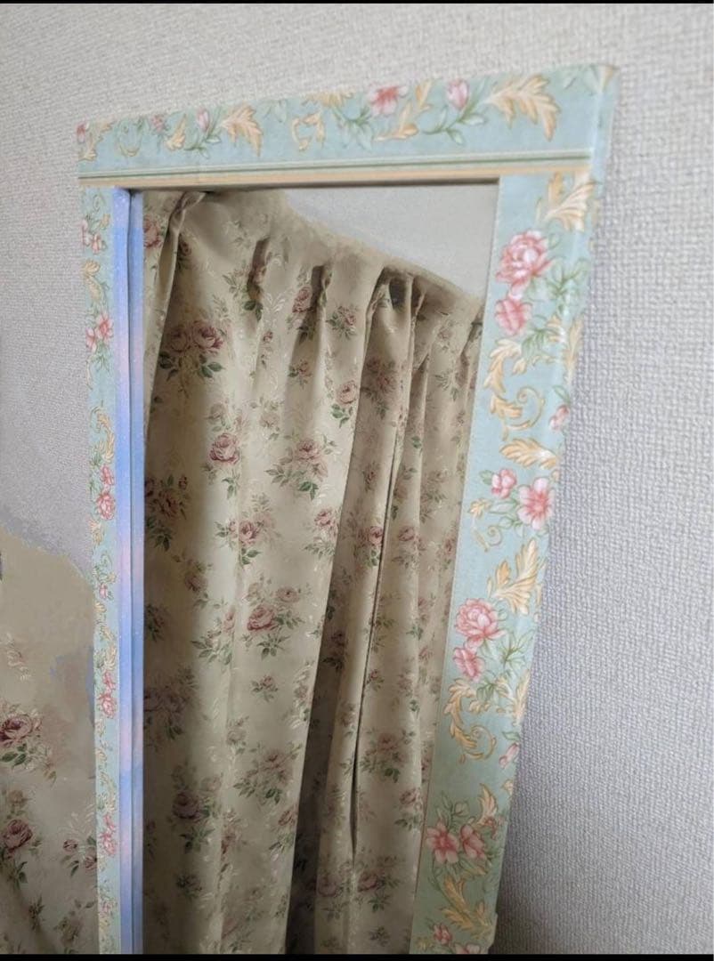 ロココ調　スタンドミラー　立てかけタイプ　姿見