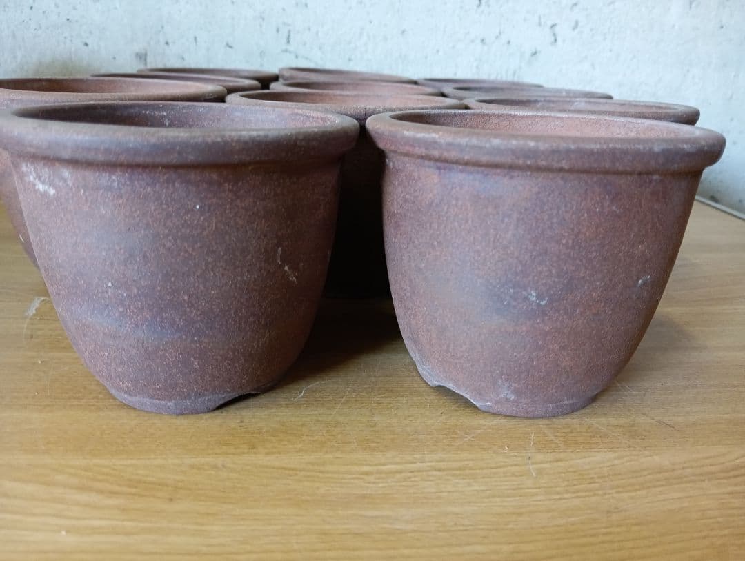 丹波立杭焼 伝市鉢 11点 まとめ売り 山野草鉢 植木鉢 盆栽 ガーデニング