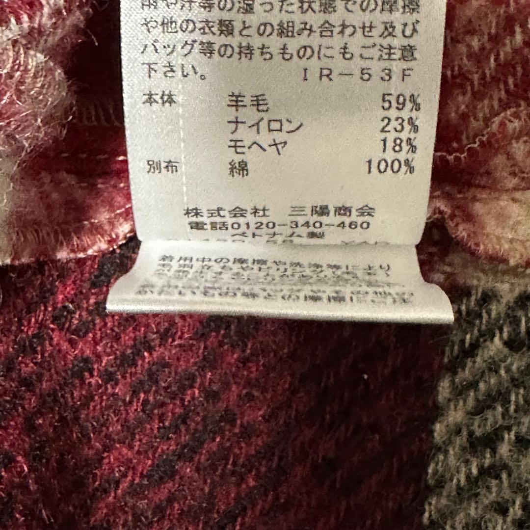 BLUELABEL CRESTBRIDGE　コート　チェック　モヘア　38