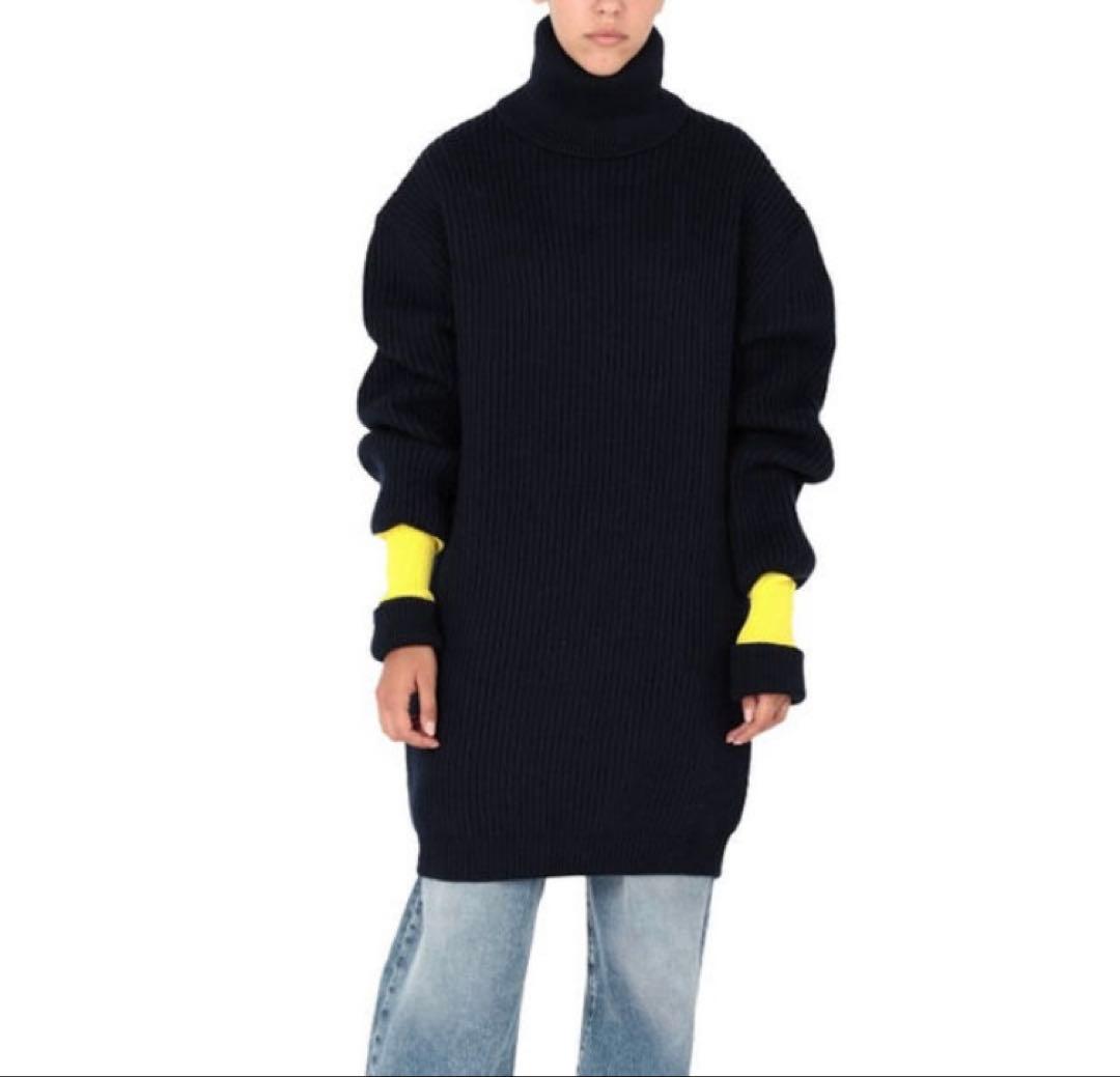 クリーニング済　maison margiela マルジェラニット　ネイビー（S）