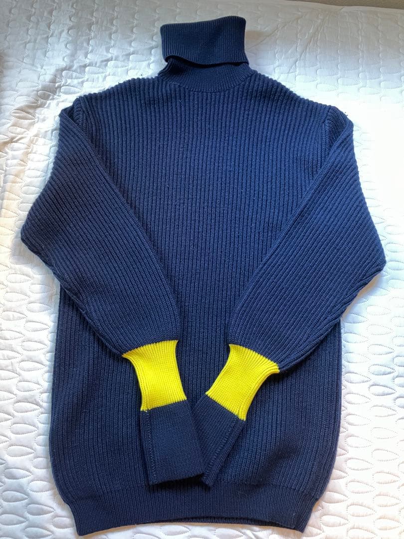 クリーニング済　maison margiela マルジェラニット　ネイビー（S）