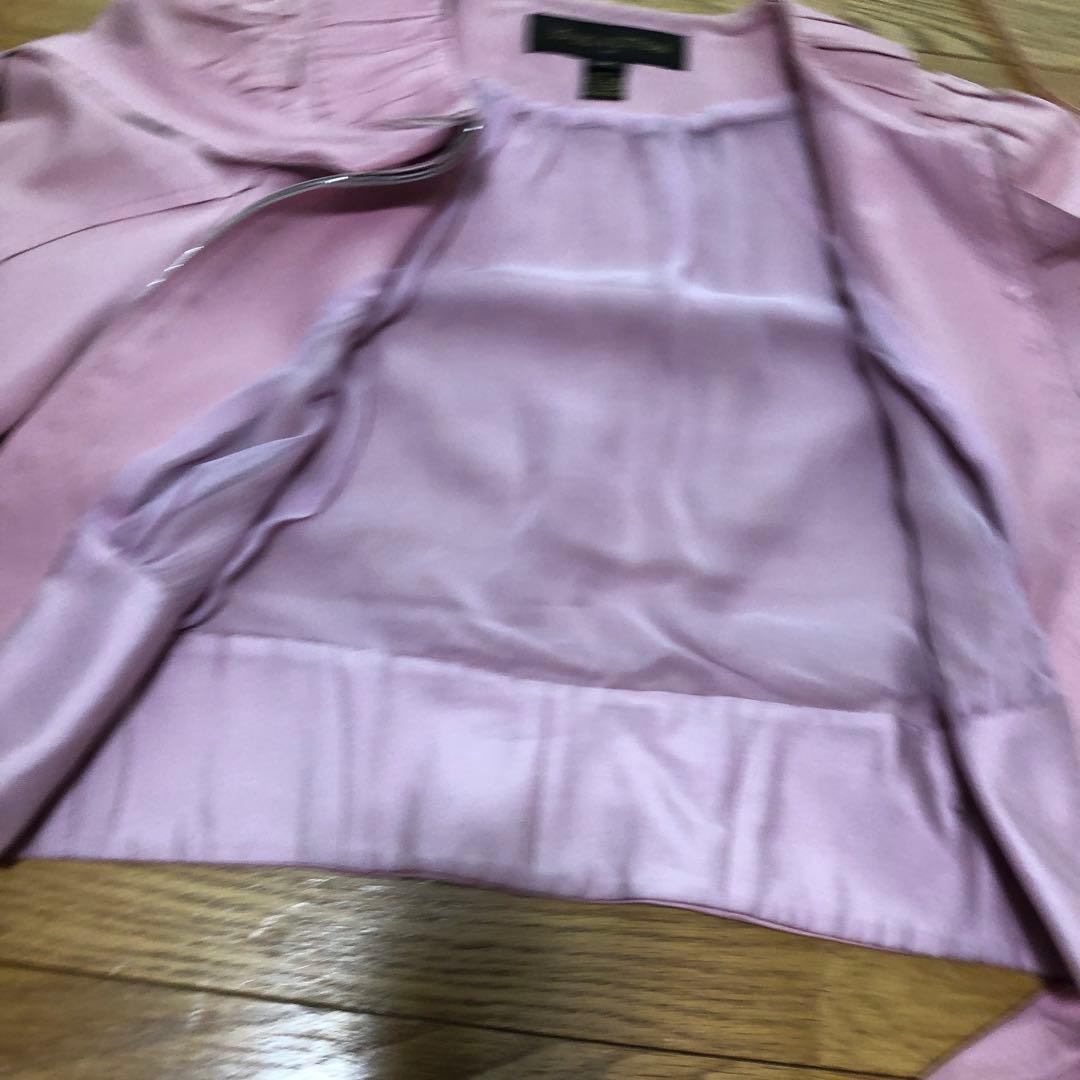 ルイヴィトン　本革ジャケット　ピンク