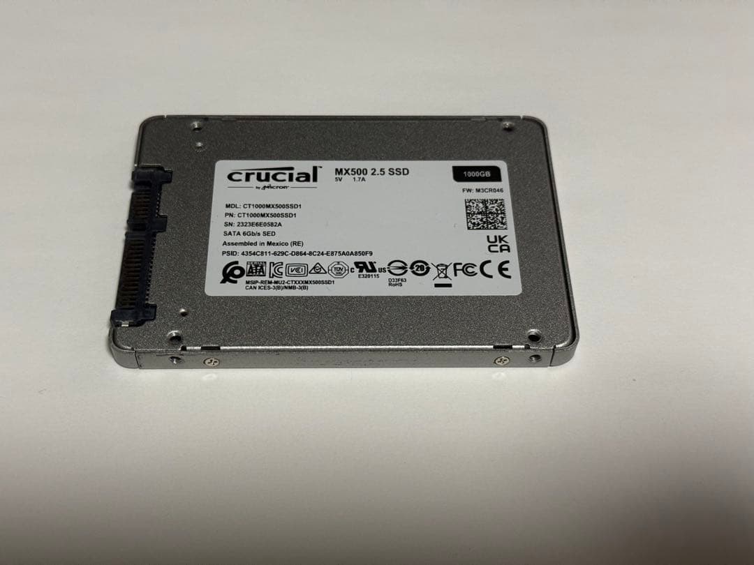 内蔵型SSD Crucial MX500 CT1000MX500SSD1 1TB