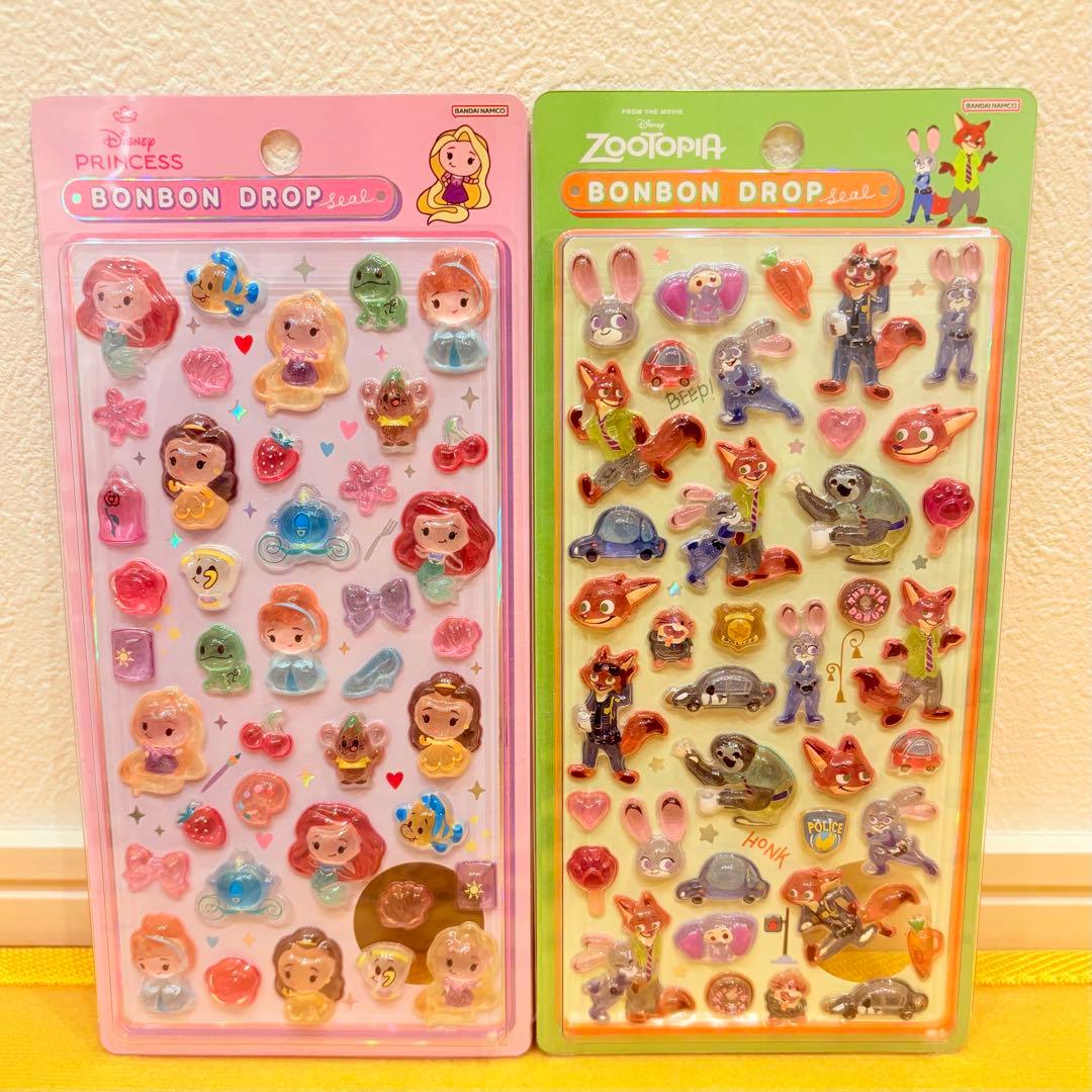 【正規品】ディズニー ★ ボンボンドロップシール 第2弾⑥種類セット