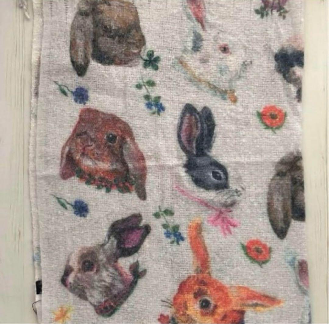 新品　ナタリーレテ　シャギー ブランケット　ラビット　うさぎ　ウサギ