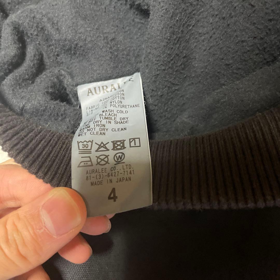 AURALEEオーガニックコットン ダック ショートジップパーカ　定価81400