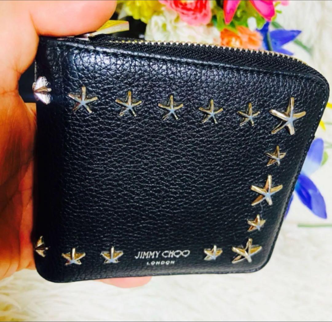 本革✨JIMMY CHOO✨ジミーチュウ✨財布✨ローレンス✨スタッズ✨イタリア製