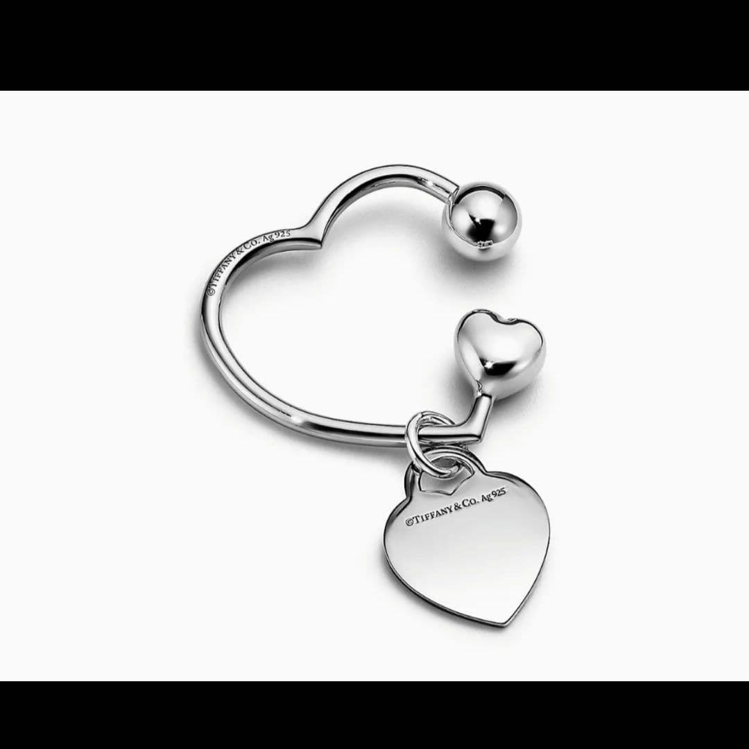 ティファニー　Tiffany　ハート タグ スクリューボール キーリング